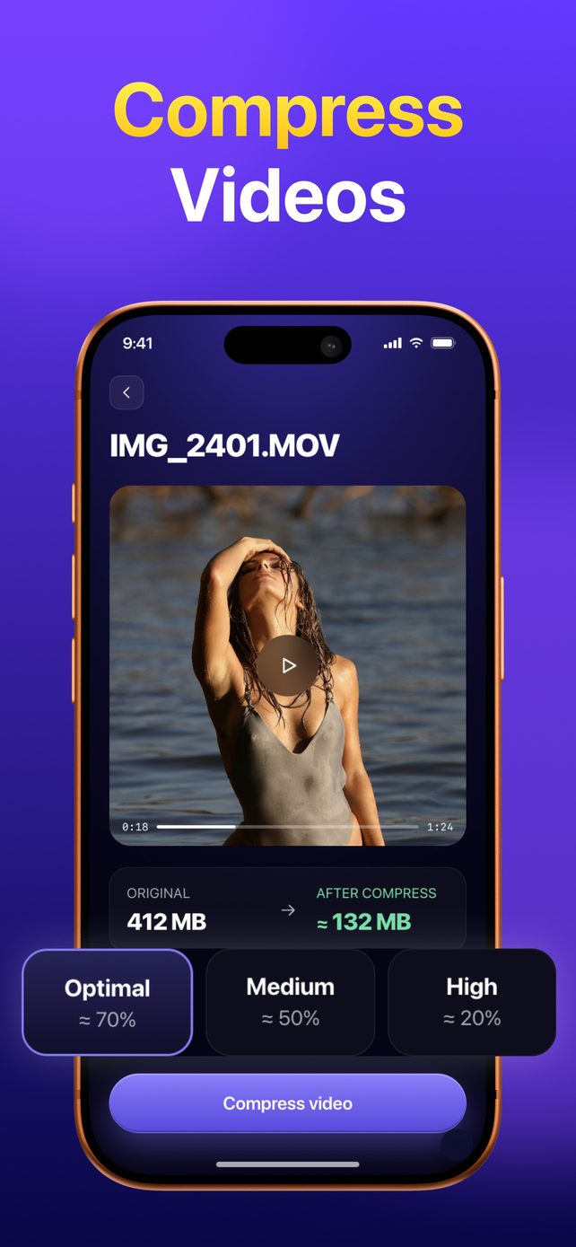Video compression with quality presets